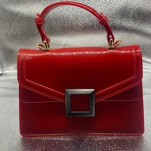 NWT Red Jelly Top Handle With Detachable Shoulder Strap by  DELUXITY Los Angeles